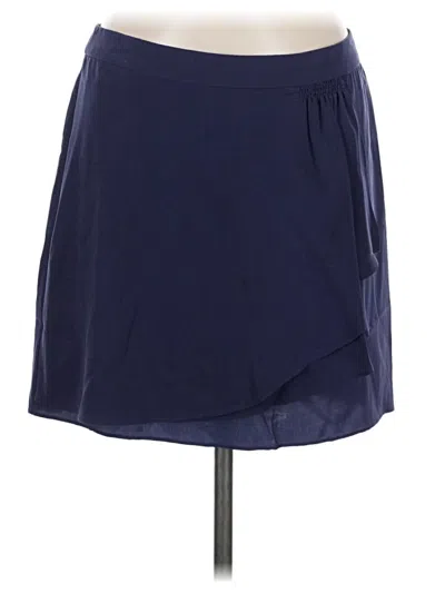 Pre-owned Bcbgmaxazria Silk Skirt In Blue