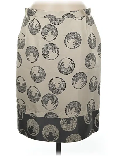 Pre-owned Bcbgmaxazria Silk Skirt In Gray