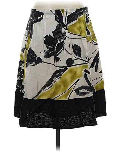 Pre-owned Bcbgmaxazria Silk Skirt In Gray
