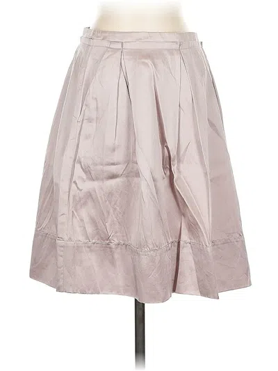 Pre-owned Bcbgmaxazria Silk Skirt In Silver