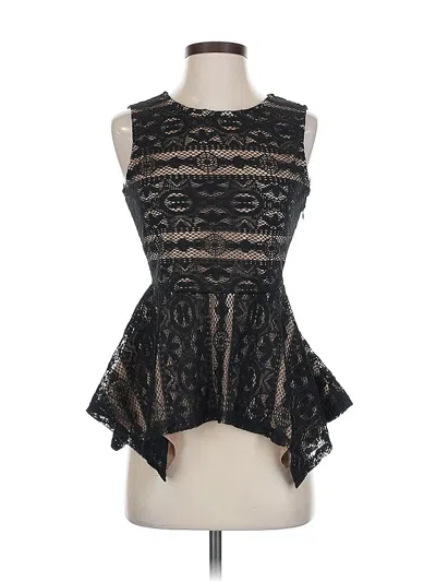Pre-owned Bcbgmaxazria Sleeveless Blouse In Black