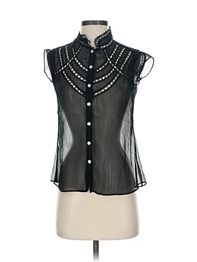 Pre-owned Bcbgmaxazria Sleeveless Blouse In Black