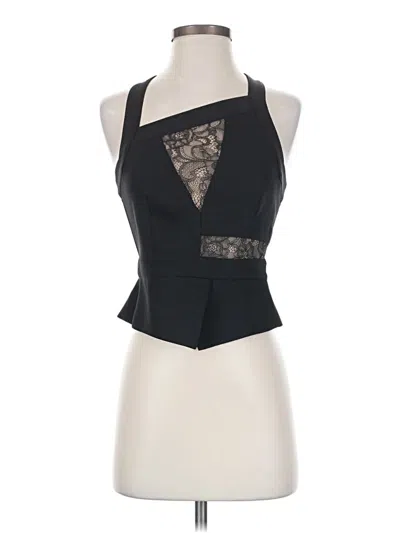 Pre-owned Bcbgmaxazria Sleeveless Blouse In Black