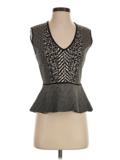 Pre-owned Bcbgmaxazria Sleeveless Blouse In Black
