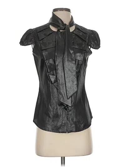 Pre-owned Bcbgmaxazria Sleeveless Blouse In Black