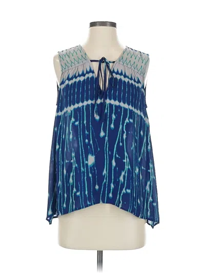 Pre-owned Bcbgmaxazria Sleeveless Blouse In Blue