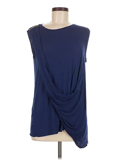 Pre-owned Bcbgmaxazria Sleeveless Blouse In Blue