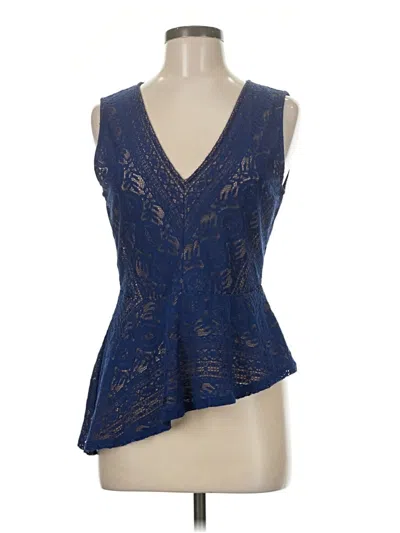 Pre-owned Bcbgmaxazria Sleeveless Blouse In Blue
