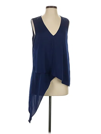 Pre-owned Bcbgmaxazria Sleeveless Blouse In Blue