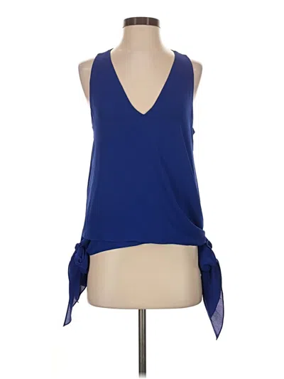 Pre-owned Bcbgmaxazria Sleeveless Blouse In Blue