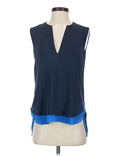 Pre-owned Bcbgmaxazria Sleeveless Blouse In Blue