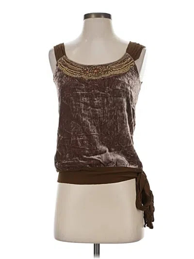 Pre-owned Bcbgmaxazria Sleeveless Blouse In Brown