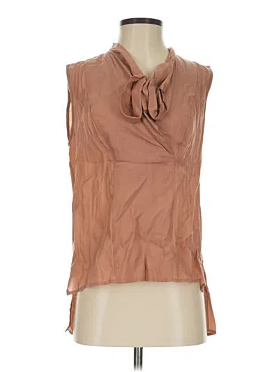 Pre-owned Bcbgmaxazria Sleeveless Blouse In Brown