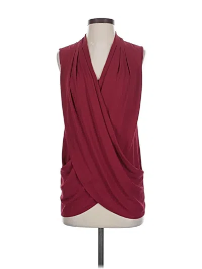 Pre-owned Bcbgmaxazria Sleeveless Blouse In Burgundy