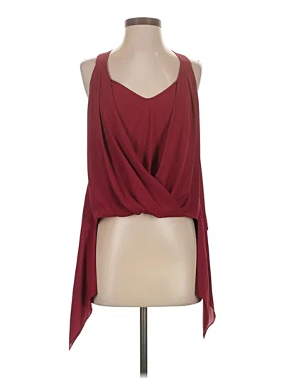 Pre-owned Bcbgmaxazria Sleeveless Blouse In Burgundy