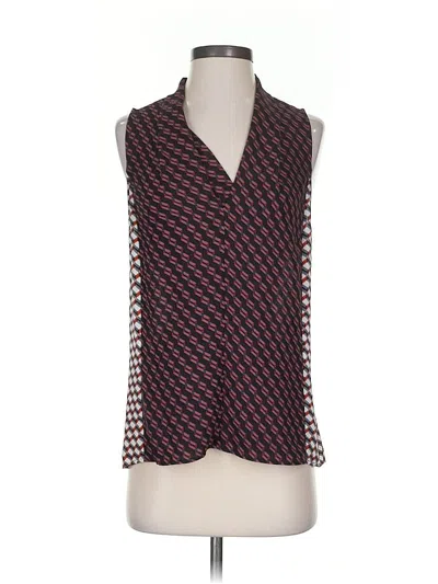 Pre-owned Bcbgmaxazria Sleeveless Blouse In Burgundy