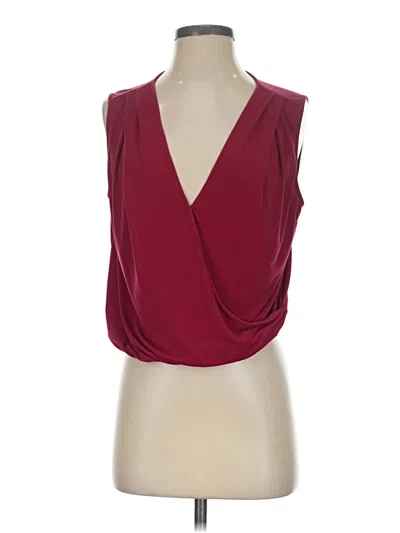 Pre-owned Bcbgmaxazria Sleeveless Blouse In Burgundy