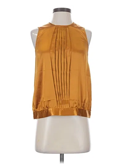 Pre-owned Bcbgmaxazria Sleeveless Blouse In Gold
