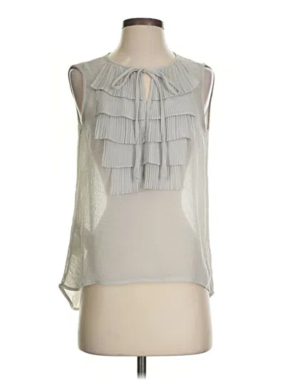 Pre-owned Bcbgmaxazria Sleeveless Blouse In Gray