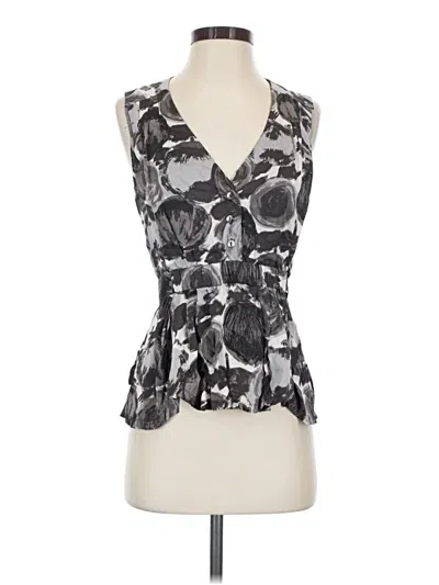 Pre-owned Bcbgmaxazria Sleeveless Blouse In Gray