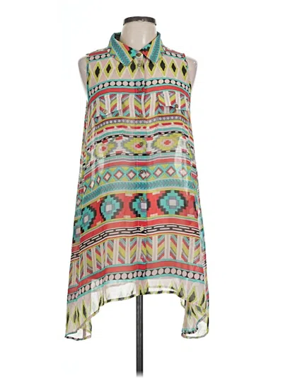 Pre-owned Bcbgmaxazria Sleeveless Blouse In Green