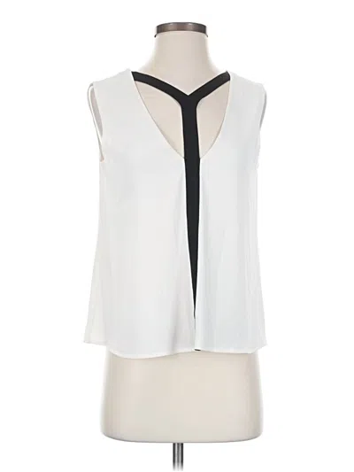 Pre-owned Bcbgmaxazria Sleeveless Blouse In Ivory