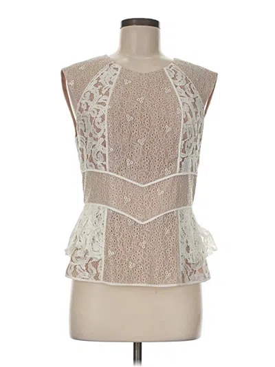 Pre-owned Bcbgmaxazria Sleeveless Blouse In Ivory