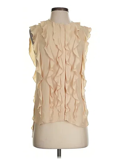 Pre-owned Bcbgmaxazria Sleeveless Blouse In Ivory