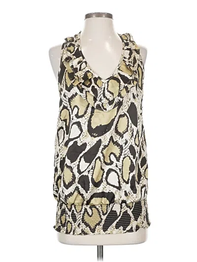Pre-owned Bcbgmaxazria Sleeveless Blouse In Ivory