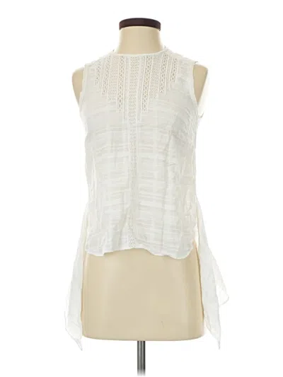 Pre-owned Bcbgmaxazria Sleeveless Blouse In Ivory