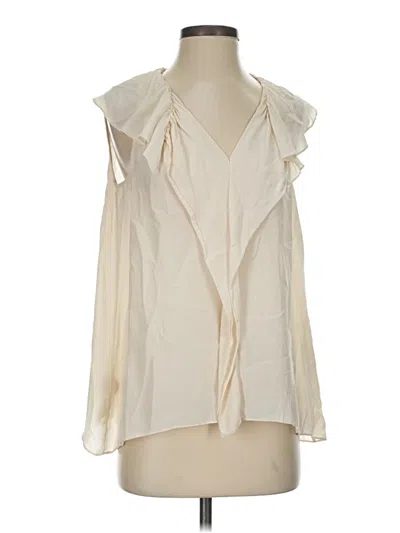 Pre-owned Bcbgmaxazria Sleeveless Blouse In Ivory