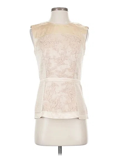Pre-owned Bcbgmaxazria Sleeveless Blouse In Ivory