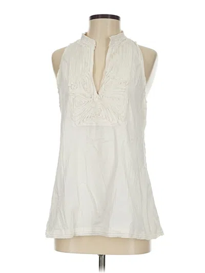Pre-owned Bcbgmaxazria Sleeveless Blouse In Ivory