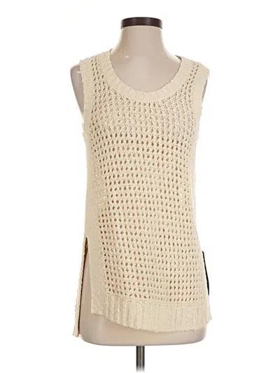 Pre-owned Bcbgmaxazria Sleeveless Blouse In Ivory