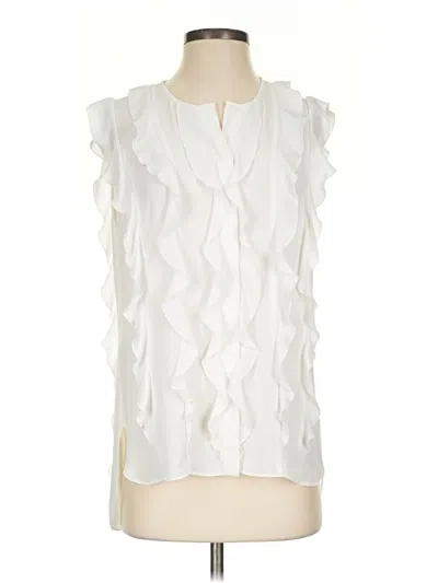 Pre-owned Bcbgmaxazria Sleeveless Blouse In Ivory
