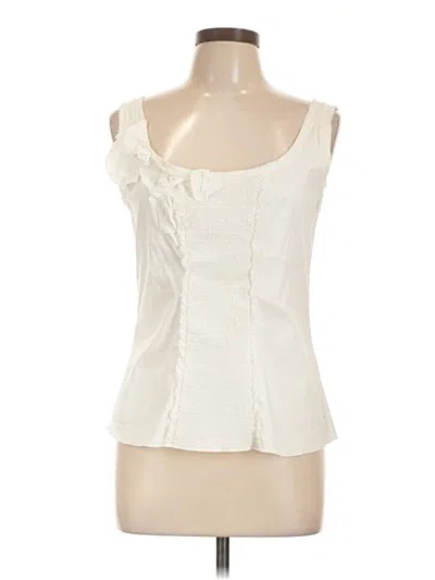 Pre-owned Bcbgmaxazria Sleeveless Blouse In Ivory