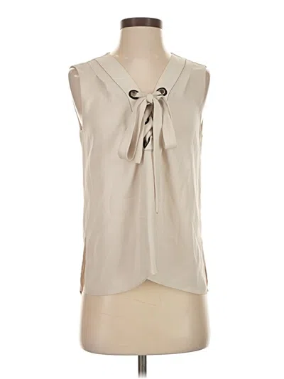 Pre-owned Bcbgmaxazria Sleeveless Blouse In Ivory