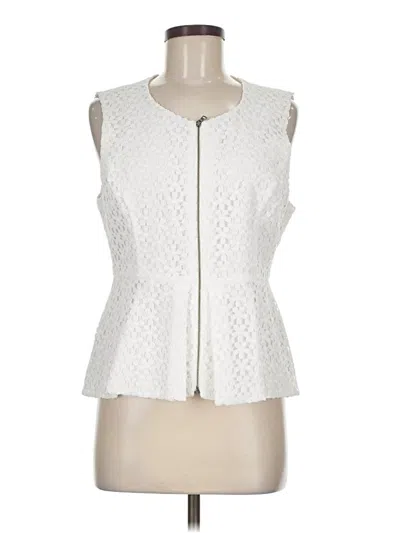 Pre-owned Bcbgmaxazria Sleeveless Blouse In Ivory