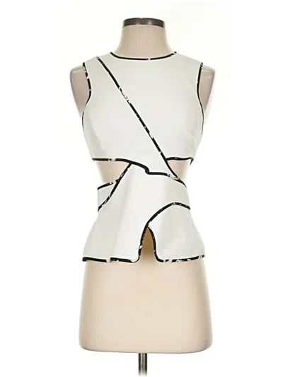 Pre-owned Bcbgmaxazria Sleeveless Blouse In Ivory