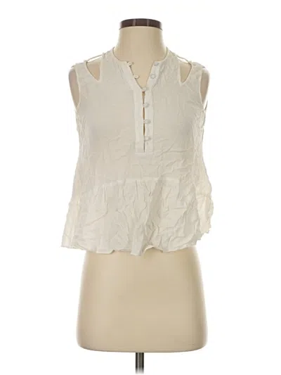 Pre-owned Bcbgmaxazria Sleeveless Blouse In Ivory