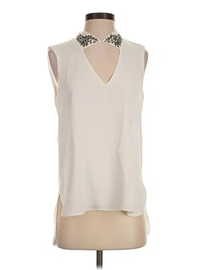 Pre-owned Bcbgmaxazria Sleeveless Blouse In Ivory