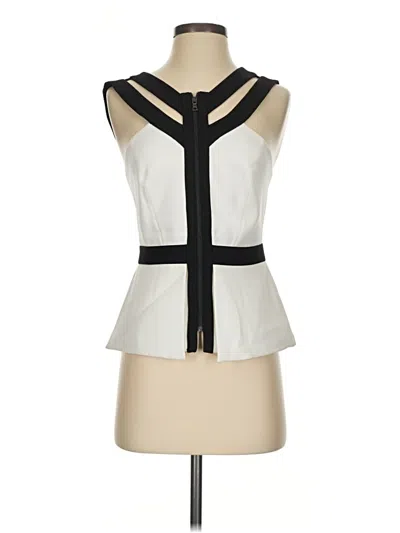 Pre-owned Bcbgmaxazria Sleeveless Blouse In Ivory