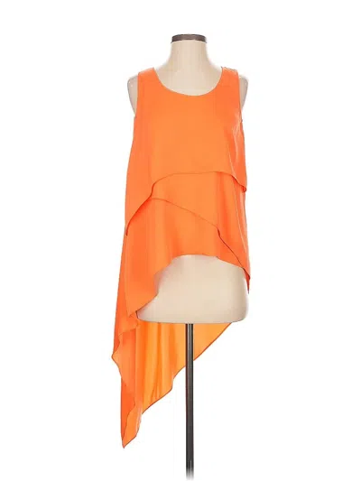 Pre-owned Bcbgmaxazria Sleeveless Blouse In Orange