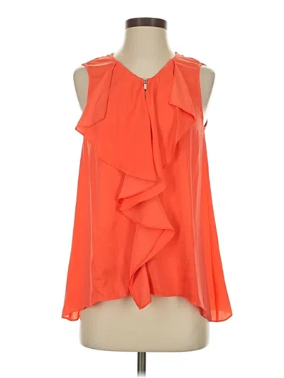 Pre-owned Bcbgmaxazria Sleeveless Blouse In Orange