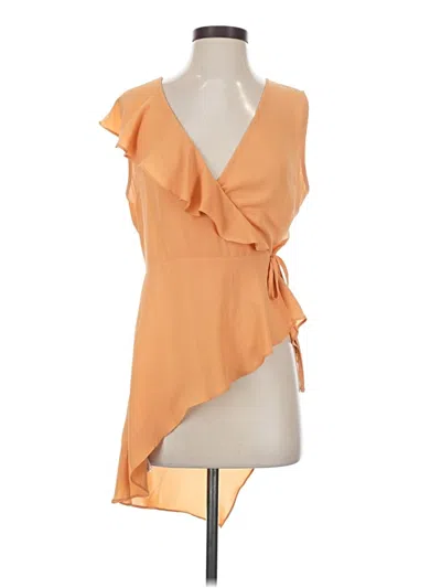 Pre-owned Bcbgmaxazria Sleeveless Blouse In Orange