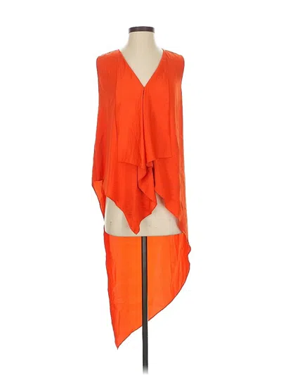 Pre-owned Bcbgmaxazria Sleeveless Blouse In Orange