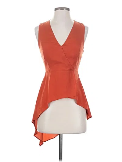 Pre-owned Bcbgmaxazria Sleeveless Blouse In Orange