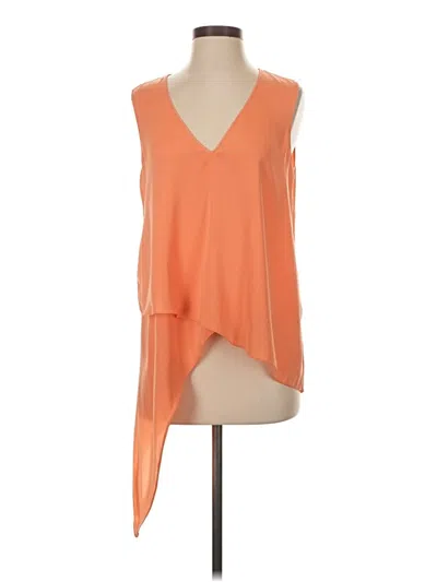 Pre-owned Bcbgmaxazria Sleeveless Blouse In Orange