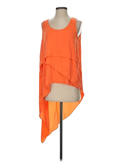 Pre-owned Bcbgmaxazria Sleeveless Blouse In Orange