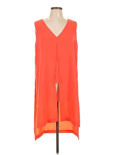 Pre-owned Bcbgmaxazria Sleeveless Blouse In Orange